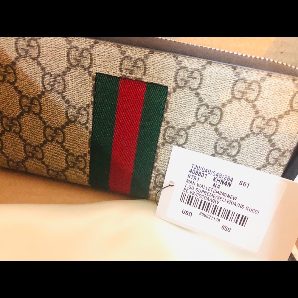 100% Authentic Gucci Zip Wallet NWT